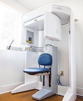 Close up of cone beam scanner in dentist’s office